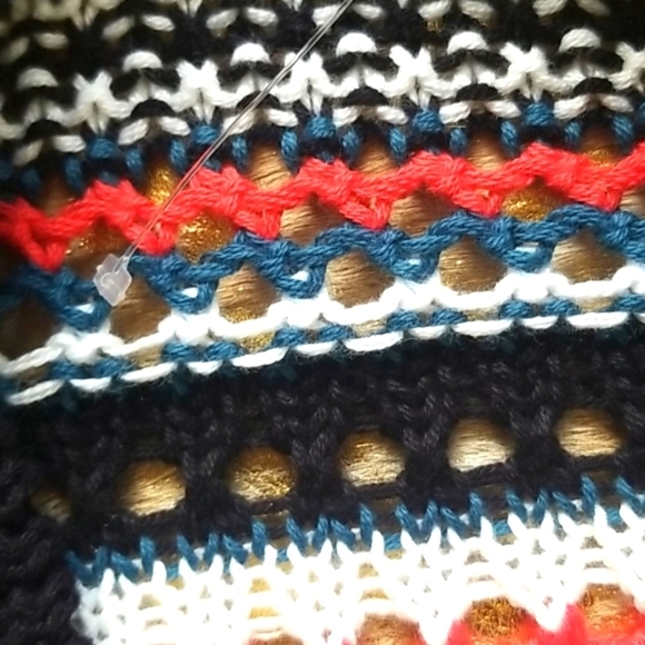 BB Dakota Striped Open Knit Crew Neck Sweater - Picture 2 of 10